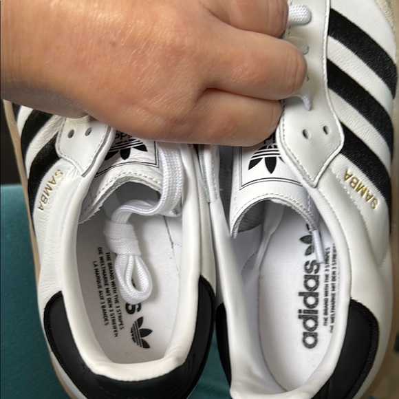 Women’s Adidas Sambae White, Black and Beige Sneakers - Picture 4 of 5